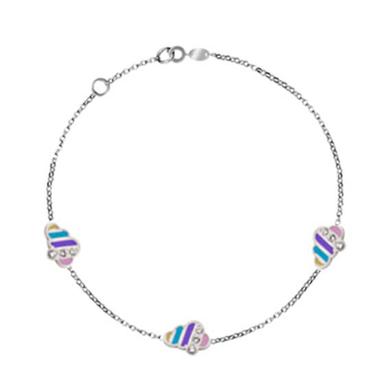 pulsera plata circonitas esmalte